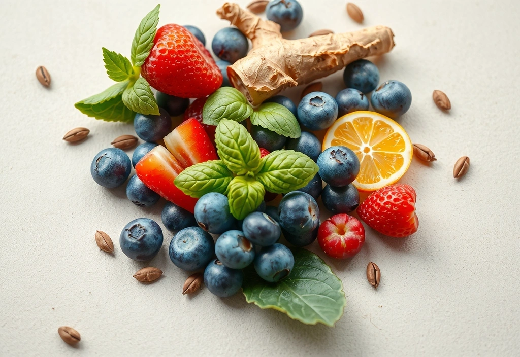 Imagine cu ingrediente naturale selectate cu grijă pentru produsele Nutrivitay