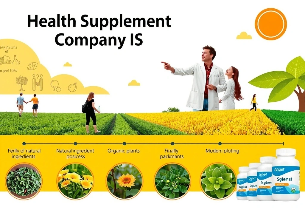 Imagine reprezentând evoluția companiei Nutrivitay, cu elemente de cercetare și natură